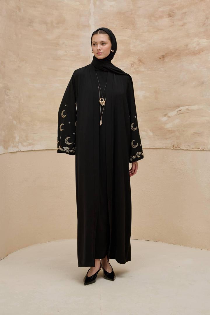 Moon Embroidered Abaya Set