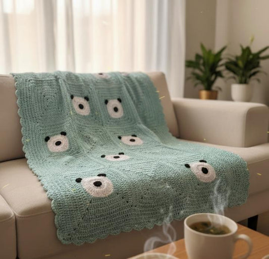 Panda Crochet Blanket