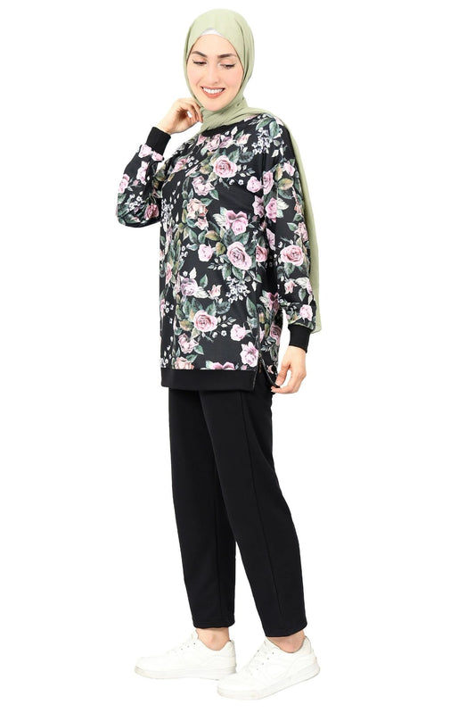 Floral Print Tunic and Pant Set
