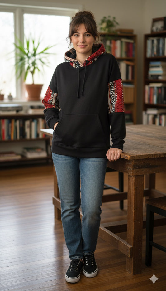 Unisex Sadu-Inspired Patchwork Hoodie