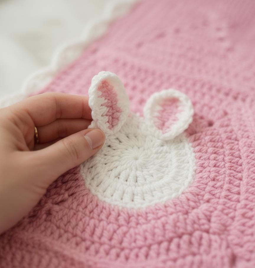 Cozy Baby Bunny Blanket – Handmade by Lama