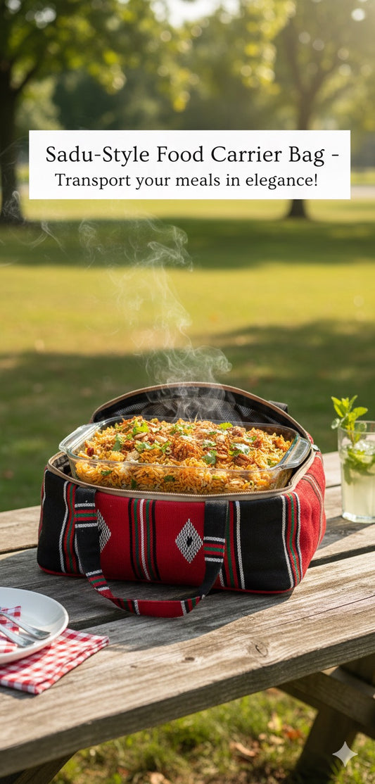 Sadu-Style Food Carrier Bag – Rectangle shape ( Pyrex )