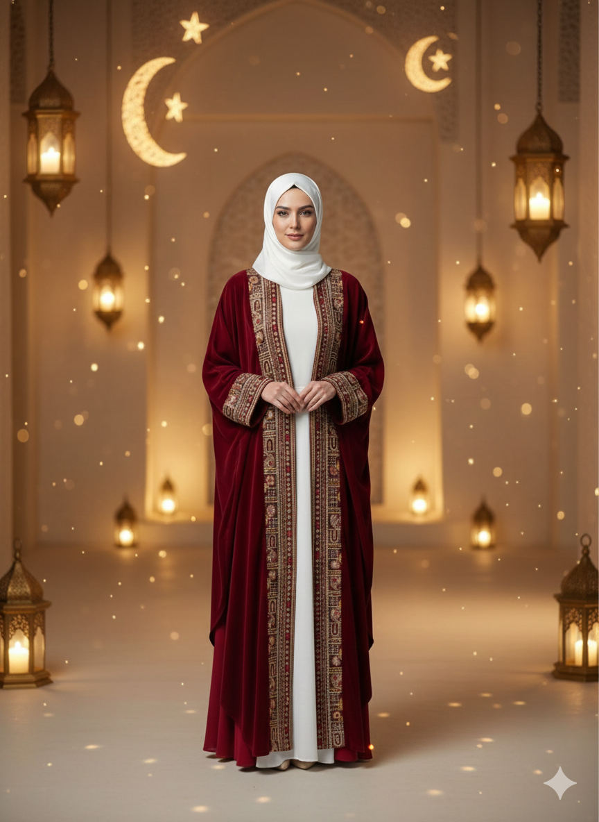 Royal Nights Velvet Abaya